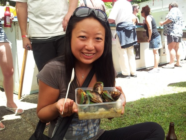 Delicious garlic mussels at Mussel Fest