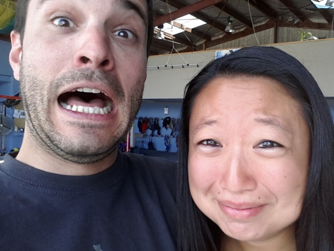 Before the dive: feeling a bit anxious