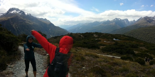 It was so windy on the mountain we almost lost Silvia!