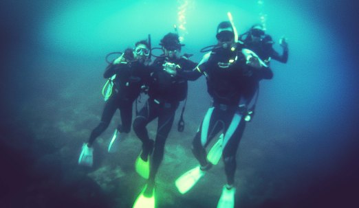 Our classroom underwater