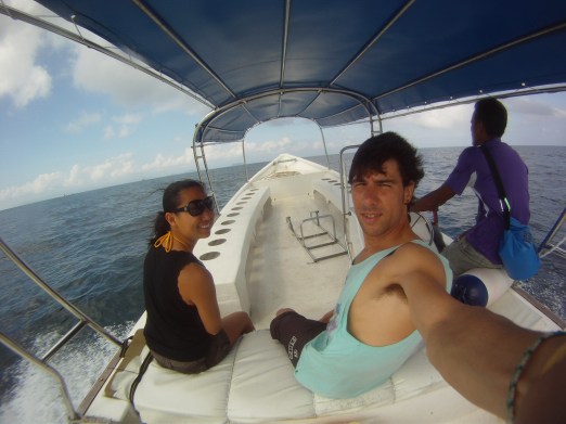 J and I going on our mainland ATM run