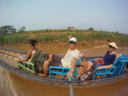 Boating on Inle Lake