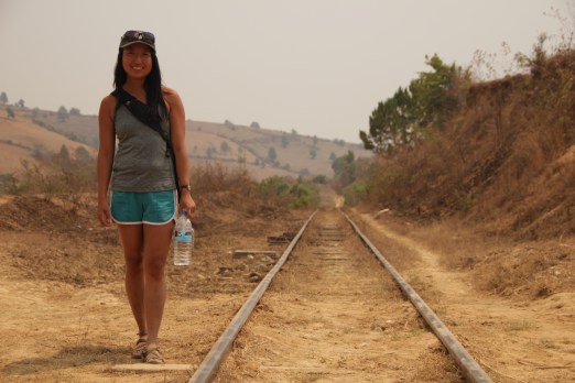 Old railway on the Kalaw-Inle trek
