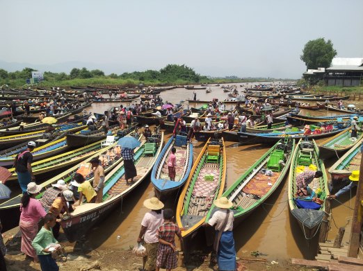 Finding parking at the pagoda market can be tough
